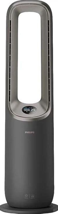 Кліматичний комплекс Philips Air Performer 9000, 48м2, 185м3/год, пулт ДУ, HEPA +вугільний фільтр + попередній, очистка, нагріз, зволоження повітря, сірий