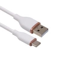 Силиконовый кабель HiSmart USB Type-C-Type-C, 60Вт, (белый, 3м)