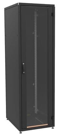 Шафа ZPAS 19", 45U, SZB IT, передні скляні двері, 800x800 мм, максимально 1500кг, чорна