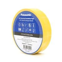 Ізолента ПВХ PANASONIC 0,125мм*18мм*20м (жовта), діапазон робочих температур: від 0С до + 90С, вогнестійка, 8 штук в упаковці, ціна за штуку