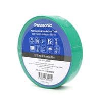 Ізолента ПВХ PANASONIC 0,125мм*18мм*20м (зелена), діапазон робочих температур: від 0С до + 90С, вогнестійка, 8 штук в упаковці, ціна за штуку