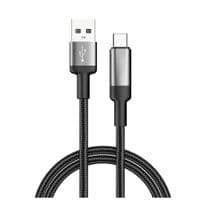 Дата кабеля USB 2.0 AM to USB-C 2.0m 6A braided wire black ColorWay (CW-CBUC097-BK)