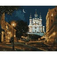Картина по номерам Santi Киев ночью 40х50 см LED подсветка (956662)