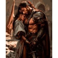 Картина по номерам Santi Шипы и розы Объятия воина 40х50 см (955789)