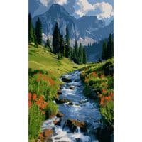 Картина по номерам Santi Горный пейзаж 30х50 см (955555)