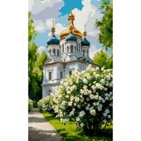 Картина по номерам Santi Храм весной 30х50 см. (955651)