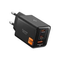 Зарядное устройство для Spigen 2xUSB-C PD + 1xUSB 47W black (ACH09465)