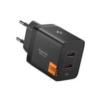 Зарядное устройство для Spigen 2xUSB-C PD 47W black (ACH09457)