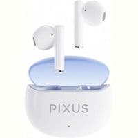 Навушники бездротові Pixus Space TWS, White, Bluetooth 5.3, мікрофон, кейс для зарядки, 40 мАг x 2 / 480 mAh, Type-C (4897058531633)