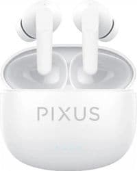 Навушники бездротові Pixus Band TWS, White, Bluetooth 5.3, мікрофон, кейс для зарядки, 55 мАг x 2 / 320 mAh, Type-C (4897058531619)