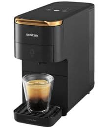 Кофеварка Sencor капсульная 1.5л, капсулы, молотый кофе, механическое управление, черный
