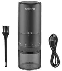 Кавомолка Sencor роторна безпровідна, об'єм зерен-25г, пластик, USB, чорний