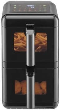 Мультипіч Sencor Dual Vita Fryer, 3000Вт, чаша-5.8+5.8л, сенсорне керув., 2 чаши, з віконцем, гриль, пластик, чорний