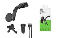 Автомобільний утримувач смартфону Belkin Qi2 з бездротовою зарядкою (дефлектор/панель) + USB-C 27Вт