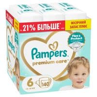 Підгузки Pampers Premium Care Розмір 6 (13-18 кг) 140 шт (8006530223683)