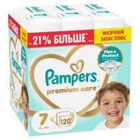 Підгузки Pampers Premium Care Розмір 7 (15+ кг) 120 шт (8006530223638)