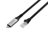 Кабель DIGITUS Ethernet USB-C - RJ45 CAT 6A S/FTP, 1 Gbit/s, 10m, LSZH