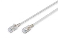 Патч-корд DIGITUS CAT 6a F-FTP Sliim, 7 м, AWG 32/7, Cu, LSZH, сірий