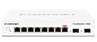 Комутатор L2 – 8 портів GE RJ45, 2 порти GE SFP, безвентиляторний, адаптер живлення 12 В/3 А з вхідною напругою 100–240 В змінного струму та комутатор керування L2+ з подвійним живленням від PSE, сумісний з контролером комутатора FortiGate.