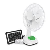 Вентилятор GDTIMES GD 8069LI, 12'' Solar+ вбудований акумулятор, 2*USB лампочки, Box