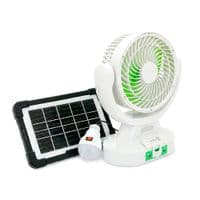 Вентилятор GDTIMES GD 8021+Фонарь+Радио, Solar+ встроенный аккумулятор, Box