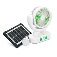 Вентилятор GDTIMES GD 8022, Solar+ встроенный аккумулятор, 1*USB лампочка, Box