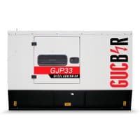 Дизельный генератор Gucbir GJP33 с двигателем PERKINS 1103A-33G, 33 кВА / 26,4 кВт, генератор Maranello M33, расход топлива при 75% нагрузки - 5,4 литров/час, 230 / 400 В, 50 Гц (AVR SX460+ATS), IP23 / H, 2225x950x1660 мм, 1010 кг, 135 л