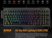 Клавиатура Asus TUF Gaming K3 Gen II Opti-Mech RGB 97-клавишная клавиатура с переключателями ABS, черная (90MP0390-BKMA00)_promo