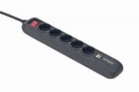 Фильтр питания EnerGenie (SPG5-U2-5) 5 розеток, 2xUSB, 1.5 м, черный