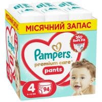 Підгузки Pampers Premium Care Pants Розмір 4 (9-15 кг) 94 шт (8006530320160)