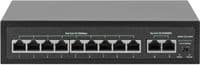 PoE комутатор Green Vision GV-016-D-09+2P, 9x10/100 PoE, 2хRJ45 Uplink, Black
