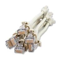 Патч-корд Extra Short кат. 6A, 26AWG, RJ45, серый, 0.2 м, S/FTP, LSZH, Corning