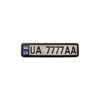 Рамка номерного знака CarLife черная глянцевая (NH430)