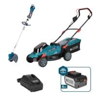 Набір із двох акумуляторних інструментів Konner&Sohnen KS 33LM-BCT20V-SET 20В газонокосарка KS 33LM-20V та тример садовий KS BCT-20V акб 1х4А·год ЗП 17.3кг