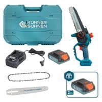 Пила ланцюгова акумуляторна Konner&Sohnen KS MCS20V-8 CASE PLUS 20В акб 2х2А·год шина 20см ЗП 1.45кг