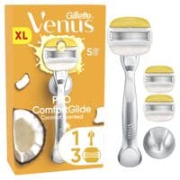 Бритва Gillette Venus Pro ComfortGlide Coconut з 3 змінними картриджами + гачок для бритви (8700216970105)
