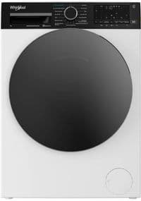 Стиральная машина Whirlpool фронтальная, 8кг, 1200, А, 44.4см, дисплей, пара, инвертор, люк черный, белый