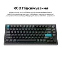 Клавиатура беспроводная Keychron Q1 Ультра Keychron Red Switch Black RGB (Q1U-M1-UA)