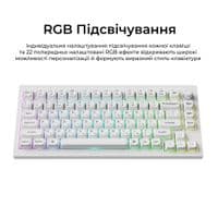 Клавиатура беспроводная Keychron V1 Ультра Keychron Red Switch White RGB (V1U-F1-UA)