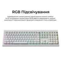 Клавиатура беспроводная Keychron V6 Ультра Keychron Red Switch White RGB (V6U-F1-UA)