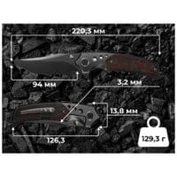 Ніж Weknife Skynix Red Carbon (WE24087-4)