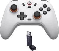Геймпад GameSir Nova Lite, Domino White, беспроводной (Bluetooth/USB 2.4GHz/Type-C), для ПК/Switch/Android/iOS, 14 кнопок/2 аналоговые стики/D-Pad, вибрация, аккумулятор 600 mAh