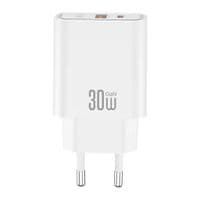 Зарядное устройство для XO 1xUSB 22.5W + 1xUSB-C PD30W white (CE42.white)