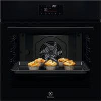 Духова шафа Electrolux електрична, 72л, A+, дисплей, конвекція, піроліз, чорний