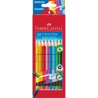Олівці кольорові Faber-Castell Grip, акварельні/ 10 кольорів в картонній коробці (116613) (28944)
