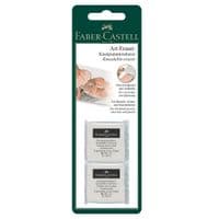 Резинка Faber-Castell «Клячка», белая, 2 шт в блистере (31706)