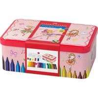 Фломастери Faber-Castell Балерина в металевій коробці Connector Скрепляй разом 33 кольора (26537)