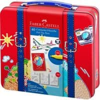 Фломастери Faber-Castell в металевій валізці Connector Скрепляй разом 40 кольорів (31347)
