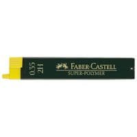Грифель для механического карандаша Faber-Castell Super-Polymer 2Н (диаметр 0,35 мм), 12 штук в пенале (27658)