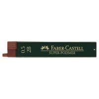 Грифель для механического карандаша Faber-Castell Super-Polymer 2В (диаметр 0,5 мм), 12 штук в пенале (16804)